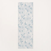 Light Blue-Grey  Flowers Pattern Yogamat (Voorkant)