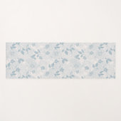 Light Blue-Grey  Flowers Pattern Yogamat (Voorkant (horizontaal))