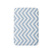 Light Blue Grunge Textured Chevron Badmat (Voorkant Verticaal)