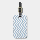 Light Blue Grunge Textured Chevron Bagagelabel (Voorkant verticaal)