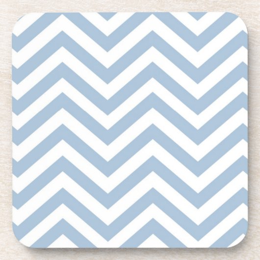 Light Blue Grunge Textured Chevron Bier Onderzetter (Voorkant)