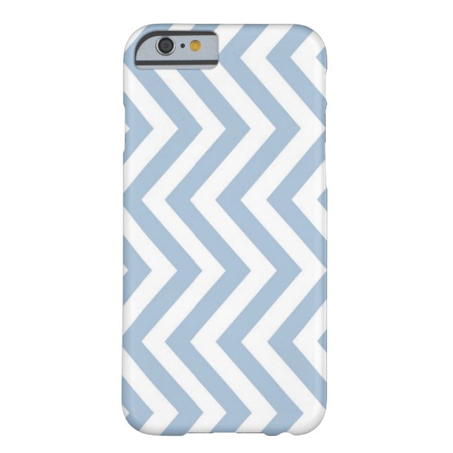 Light Blue Grunge Textured Chevron Case-Mate iPhone Case (Achterkant)