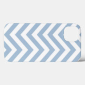 Light Blue Grunge Textured Chevron Case-Mate iPhone Case (Achterkant (horizontaal))