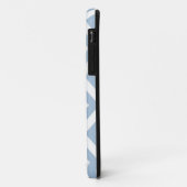 Light Blue Grunge Textured Chevron Case-Mate iPhone Case (Achterkant/links)