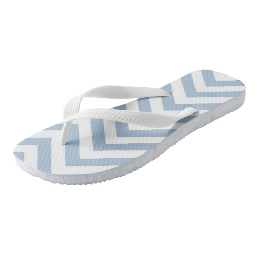 Light Blue Grunge Textured Chevron Teenslippers (Schuin)