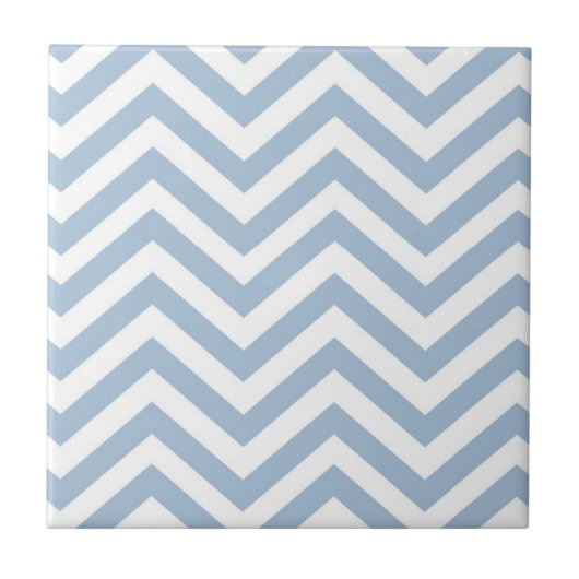 Light Blue Grunge Textured Chevron Tegeltje (Voorkant)
