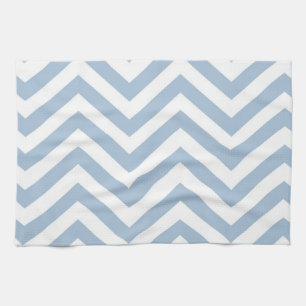 Light Blue Grunge Textured Chevron Theedoek