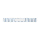 Light Blue Grunge Textured Chevron Uitnodigingen Wikkel (Vlak)