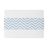 Light Blue Grunge Textured Chevron Uitnodigingen Wikkel (Achterkant Voorbeeld)