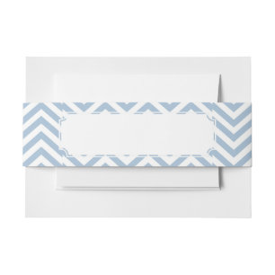 Light Blue Grunge Textured Chevron Uitnodigingen Wikkel
