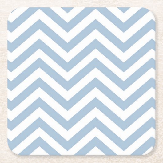 Light Blue Grunge Textured Chevron Vierkante Kartonnen Onderzetter (Voorkant)