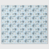 Light Blue Halloween Ghost Cadeaupapier (Vlak)