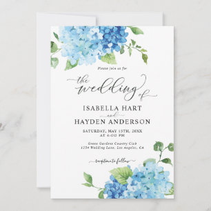 Light Blue Hydrangea, allemaal in één QR Floral We Kaart