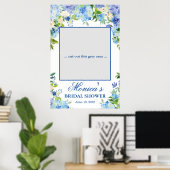 Light Blue Hydrangea Vrijgezellenfeest Foto Prop Poster (Thuiskantoor)