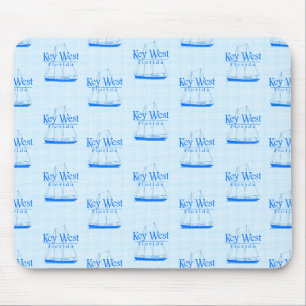Light Blue Key West Florida Nautical Sailboat Muismat
