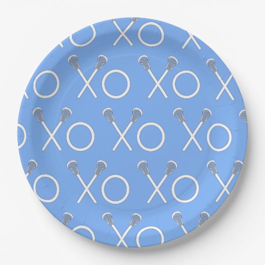 Light Blue Lacrosse Sports Party Paper Bord (Voorkant)