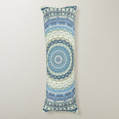 Light Blue Lavender Mandala Lichaamskussen (Voorkant Verticaal)