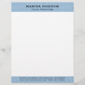 Light blue Linen Fabric Texture Briefhoofd (Voorkant)