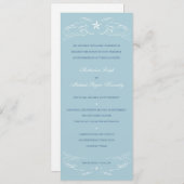 Light Blue Lone Star Wedding Invitations Kaart (Voorkant / Achterkant)