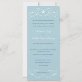 Light Blue Lone Star Wedding Invitations Kaart