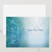 Light Blue Mandala Zen Kaart (Voorkant / Achterkant)