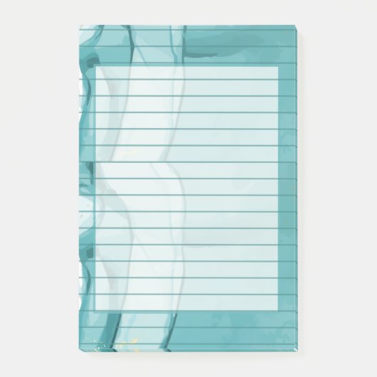 Light Blue Marble Elegant Modern Pattern Post-it® Notes (Voorkant)