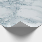 Light Blue Marble Texture Cadeaupapier (Hoek)