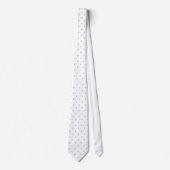 Light Blue Mini Polka Dot Pattern op White Stropdas (Voorkant)