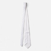 Light Blue Mini Polka Dot Pattern op White Stropdas (Achterkant)