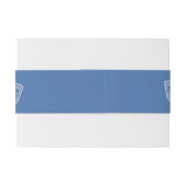 Light Blue Modern Wedding Belly Band Uitnodigingen Wikkel (Achterkant Voorbeeld)