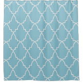 Light Blue Moroccan Lattice Pattern Douchegordijn (Voorkant)