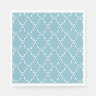 Light Blue Moroccan Lattice Pattern Servet
