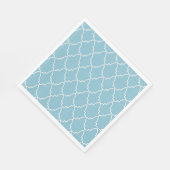 Light Blue Moroccan Lattice Pattern Servet (Hoek)