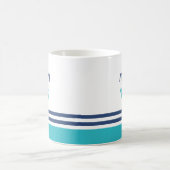 Light Blue Nautical Monogram Koffiemok (Center)