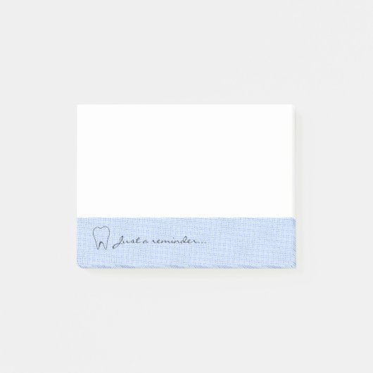 Light Blue Patterated Dental Reminder Post-it® Notes (Voorkant)