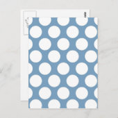 Light Blue Polkadot Briefkaart (Voorkant / Achterkant)