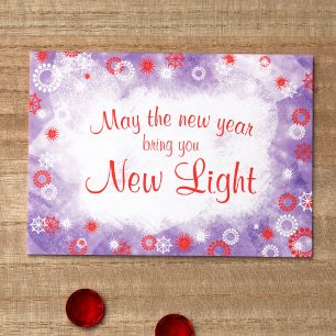 Light Blue, Red Company Holiday Kaart