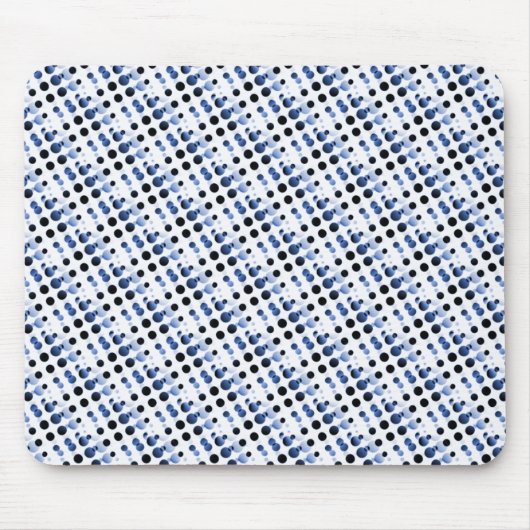 Light Blue Retro Bubbles Mousepad Muismat (Voorkant)