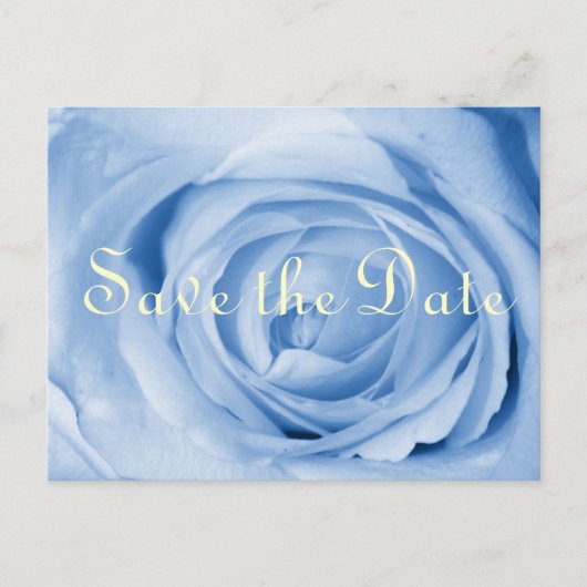Light Blue Rose Save the Date Aankondigingskaart (Voorkant)