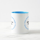 Light Blue Round Pattern Business Aangenomen tekst Mok (Midden)