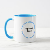 Light Blue Round Pattern Business Aangenomen tekst Mok (Links)