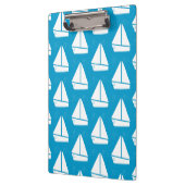 Light Blue Sailboat Patroon Klembord (Links)