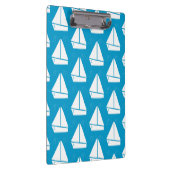 Light Blue Sailboat Patroon Klembord (Rechts)