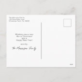 Light Blue Snowflake Feestdagenkaart (Achterkant)