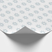 Light Blue Snowflake gift Cadeaupapier (Hoek)