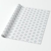 Light Blue Snowflake gift Cadeaupapier (Uitgerold)