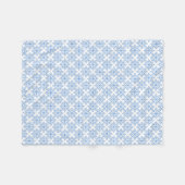 Light Blue Snowflake Pattern Fleece Blanket (Voorkant (Horizontaal))