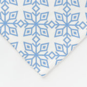 Light Blue Snowflake Pattern Fleece Blanket (Hoek)