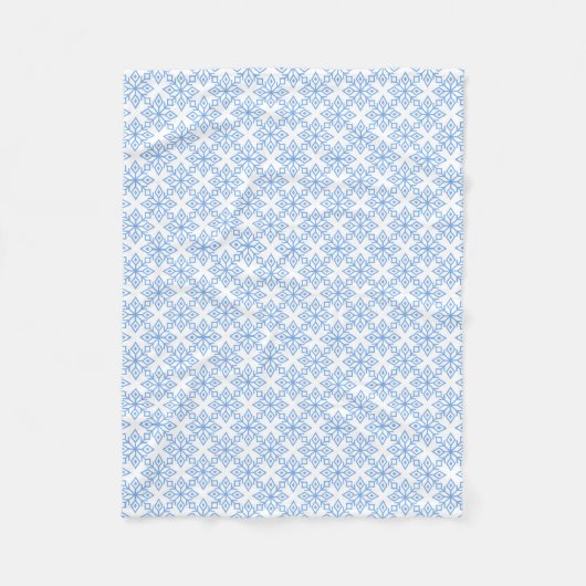 Light Blue Snowflake Pattern Fleece Blanket Deken (Voorkant)