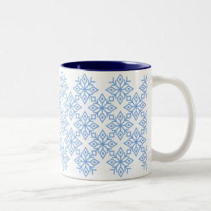 Light Blue Snowflake Pattern Mok